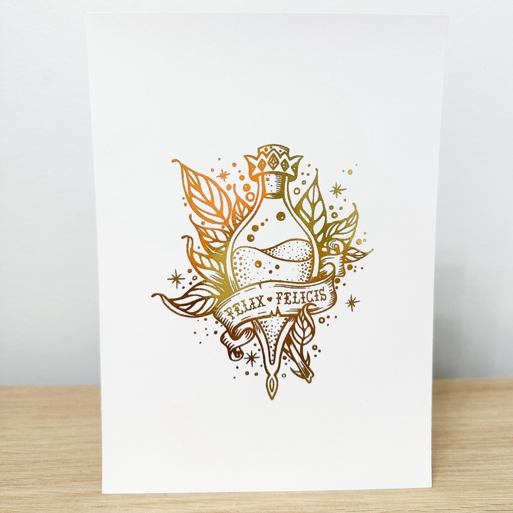Harry Potter Felix Felicis‎ Gold Foil Print